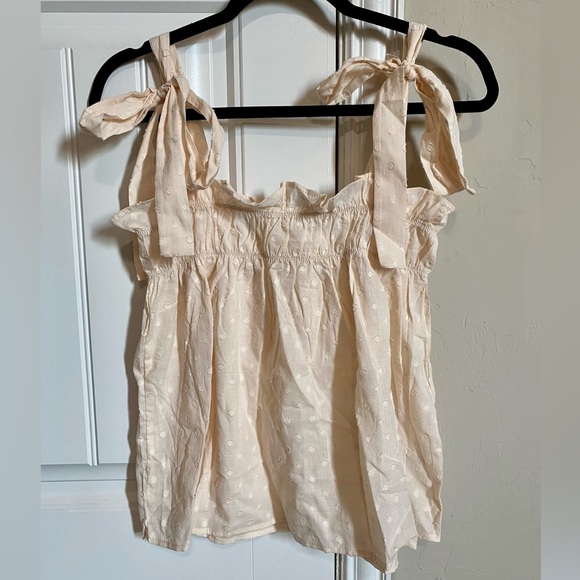 Limelush &merci cream Swiss dot tank top new S - Picture 6 of 11